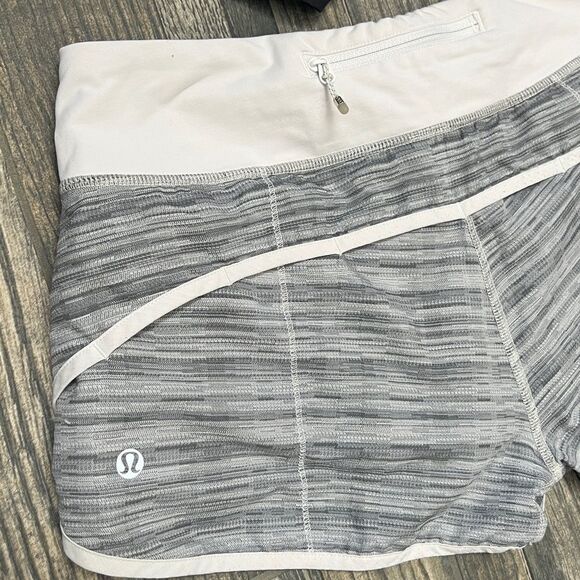 🔥 Lot of 2 - LULULEMON Double Lined Work Out Gym Running Shorts Women Sz 6 - EU - Picture 12 of 13